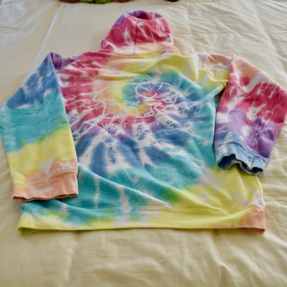 NWOT ~ IVORY ELLA Rainbow Oversized Fit Tie Dye Hoodie S - Picture 6 of 8